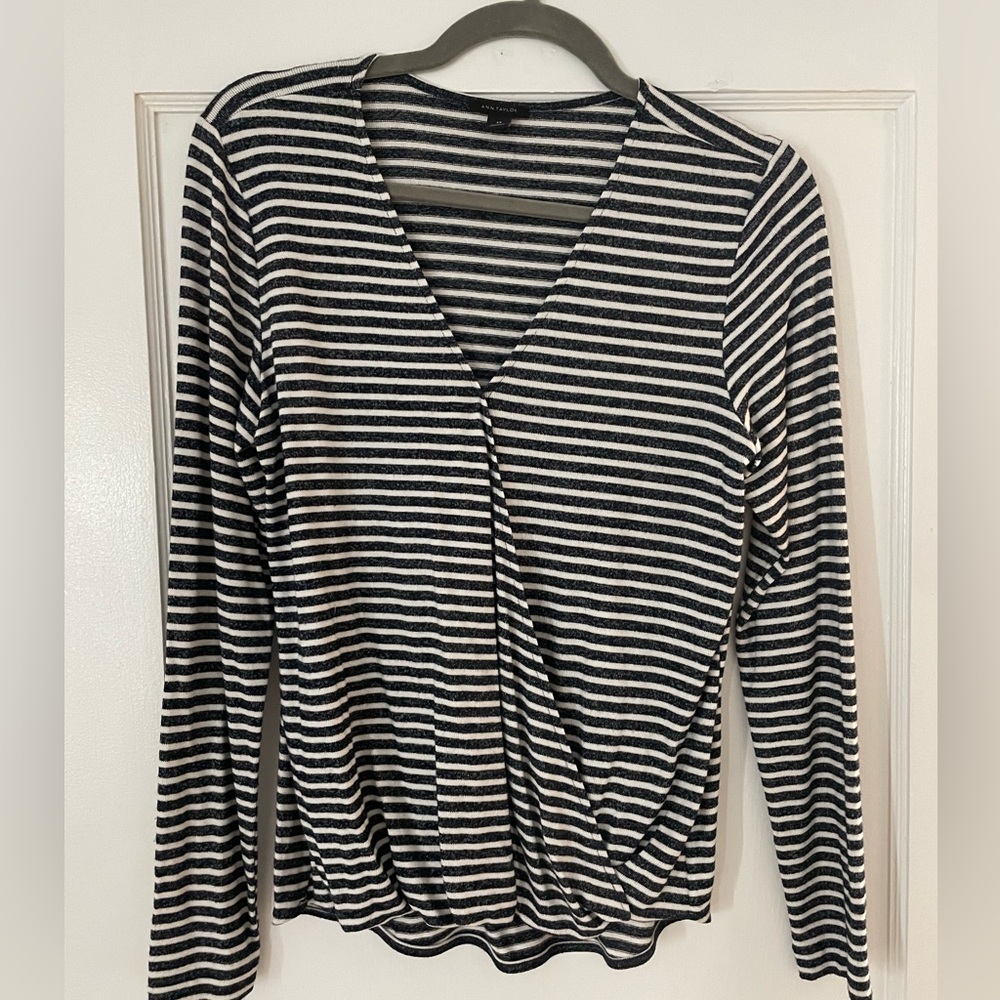 Ann Taylor Faux Wrap Top